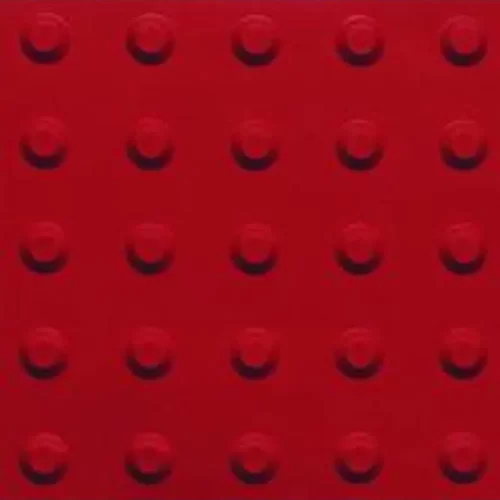 Demarcação tátil alerta Vermelho 16 peças por caixa 25x25cm