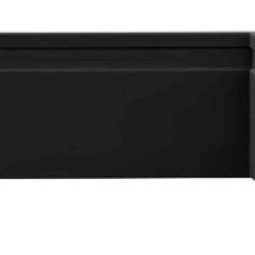 Rodapé de PVC - Frisado - 10cm - Cor Preto