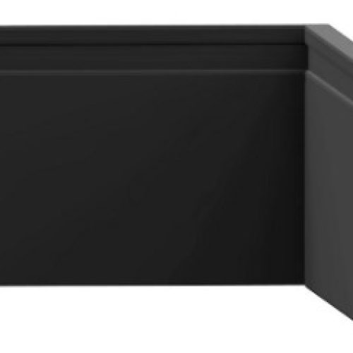 Rodapé de PVC - Frisado - 15cm - Cor Preto